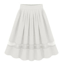 New Fashion Chiffon Lace Splic A-line skirts High Waist Skirt Women Fashion Long Skirt   saia feminina #1122 GS