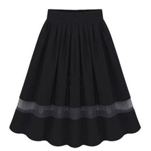 New Fashion Chiffon Lace Splic A-line skirts High Waist Skirt Women Fashion Long Skirt   saia feminina #1122 GS