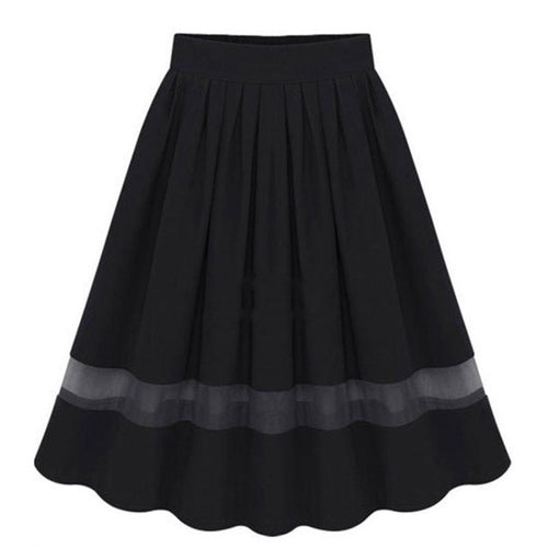 New Fashion Chiffon Lace Splic A-line skirts High Waist Skirt Women Fashion Long Skirt   saia feminina #1122 GS
