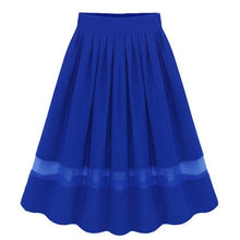 New Fashion Chiffon Lace Splic A-line skirts High Waist Skirt Women Fashion Long Skirt   saia feminina #1122 GS