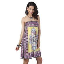 New Fashion Holiday Beach Dress Women Traditional African Printed Dashiki Strapless Sexy Women  Dress Vestidos GS