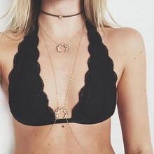 New Fashion Sexy Women Lace Backless Tank Top Crop Black White halter crop top Slim Top Femme Cropped YLYL GS