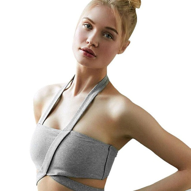 New Fashion Slim Sexy Women Condole Belt Lady workouts Solid Wrap Chest Bandage Vest Tops Bra crop top haut femme sexy YLYL GS