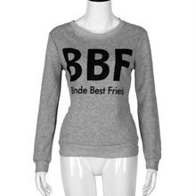 New Fashion T Shirt Women Long Sleeve  Tops For Best Friends Leeter Print Casual Loose Women T-shirt Female GS