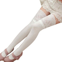 New Fashion Thigh High Cotton Lace Splicing Over The Knee Long Cotton Solid Warmer Soft Thigh High Stockings 1128# GS