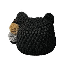 New Fashion   Hats For Lady Girls Knitting Wool Pompons Cute Caps With Ear Skullies Beanie Female Gorras  GS