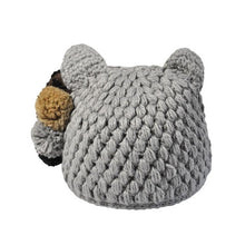 New Fashion   Hats For Lady Girls Knitting Wool Pompons Cute Caps With Ear Skullies Beanie Female Gorras  GS