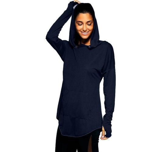 New Fashion Women Casual Loose T-Shirt Long Sleeve Hooded Pocket T Shirt For Women Tee Tops Female camisas femininas GS
