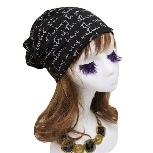 New Fashion Women Cotton blend Letter Print Hip-Hop Hats For Female Beanie Hat Cap   Skullies Beanies Gorra GS