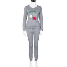 New Fashion Women Sweatshirt Two Piece Set Litchi Pompom Ball   Long Sleeve Tops +Pants Outfit Set Women #02103 GS
