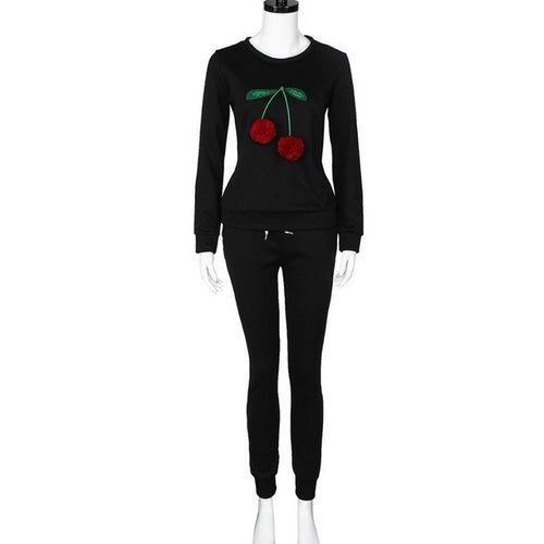 New Fashion Women Sweatshirt Two Piece Set Litchi Pompom Ball   Long Sleeve Tops +Pants Outfit Set Women #02103 GS
