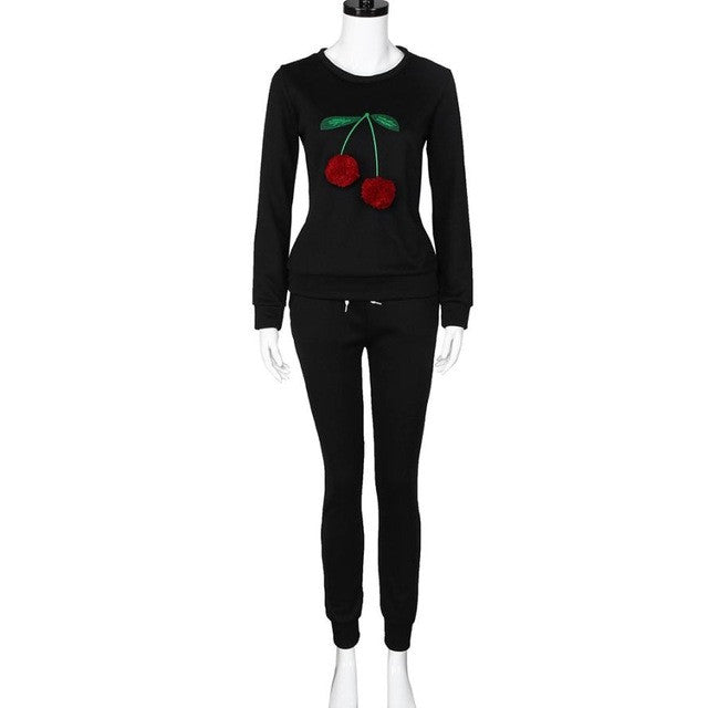 New Fashion Women Sweatshirt Two Piece Set Litchi Pompom Ball   Long Sleeve Tops +Pants Outfit Set Women #02103 GS