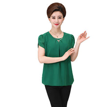 New Fashion Women T shirts Chiffon T-shirt Women O-neck Top Short Sleeve XL-4XL Female Plus Size tops 70915 GS