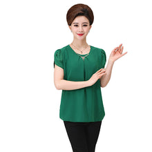 New Fashion Women T shirts Chiffon T-shirt Women O-neck Top Short Sleeve XL-4XL Female Plus Size tops 70915 GS