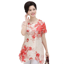 New Fashion Women T shirts Print T-shirt Women O-neck Top Short Sleeve XL-4XL Female Plus Size tops 70916 GS