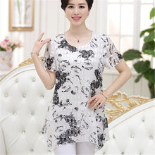 New Fashion Women T shirts Print T-shirt Women O-neck Top Short Sleeve XL-4XL Female Plus Size tops 70916 GS