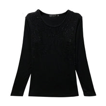 New Fashion Women XL-4XL T shirts clothing Print t-shirt Women Top Full Sleeve Female Bling tops 72102 GS