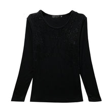New Fashion Women XL-4XL T shirts clothing Print t-shirt Women Top Full Sleeve Female Bling tops 72102 GS