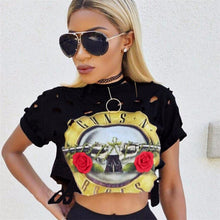 New Fashion Women clothing T shirts Hollow Out Letter Print t-shirt Women Top Short Sleeve Female Crop tops 71623 GS