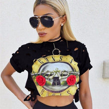 New Fashion Women clothing T shirts Hollow Out Letter Print t-shirt Women Top Short Sleeve Female Crop tops 71623 GS