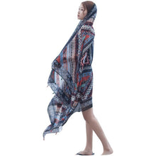 New Hot Women    Ladies Scarf Ethnic Style Print Cotton Square Scarf Beach Head Wrap Tassel Shawl YLYL GS