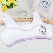 New Lovely Bra Girls Underwear Cute Cotton Vest Children Padded Underclothes Cropped Tops Women Soutien Gorge GS