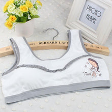 New Lovely Bra Girls Underwear Cute Cotton Vest Children Padded Underclothes Cropped Tops Women Soutien Gorge GS