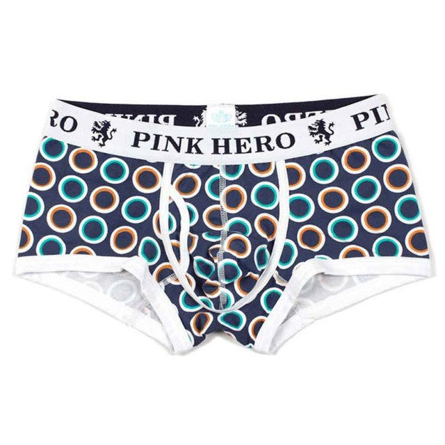New Men Boxers PINK HERO Brand Underwear Cotton Mens Underpants Knickers Sexy Men's Boxer Shorts Pants For Men M L XL XXL GS