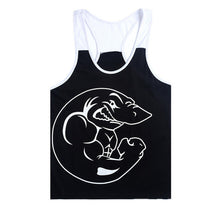 New Men Cotton Plus Size O-neck Character Tank Tops Bodybuilding Fitness Mens Vest Tank Tops 70393 GS