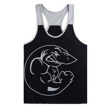 New Men Cotton Plus Size O-neck Character Tank Tops Bodybuilding Fitness Mens Vest Tank Tops 70393 GS