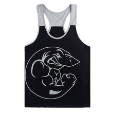 New Men Cotton Plus Size O-neck Character Tank Tops Bodybuilding Fitness Mens Vest Tank Tops 70393 GS