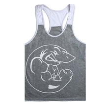 New Men Cotton Plus Size O-neck Character Tank Tops Bodybuilding Fitness Mens Vest Tank Tops 70393 GS