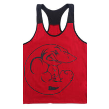 New Men Cotton Plus Size O-neck Character Tank Tops Bodybuilding Fitness Mens Vest Tank Tops 70393 GS