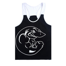 New Men Cotton Plus Size O-neck Character Tank Tops Bodybuilding Fitness Mens Vest Tank Tops 70393 GS
