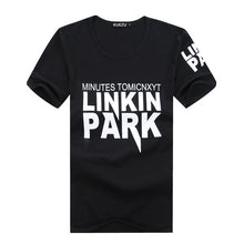 New Plus Size M-2XL T Shirt Letter Printed Men Short-sleeved O- Neck T-shirt LINKIN PARK t Shirt Tops 70410 GS