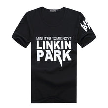 New Plus Size M-2XL T Shirt Letter Printed Men Short-sleeved O- Neck T-shirt LINKIN PARK t Shirt Tops 70410 GS