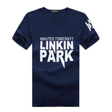 New Plus Size M-2XL T Shirt Letter Printed Men Short-sleeved O- Neck T-shirt LINKIN PARK t Shirt Tops 70410 GS