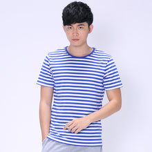 New Plus Size S-3XL T Shirt Black and White Men Short-sleeved O- Neck T-shirt Stripped t Shirt Tops 70405 GS