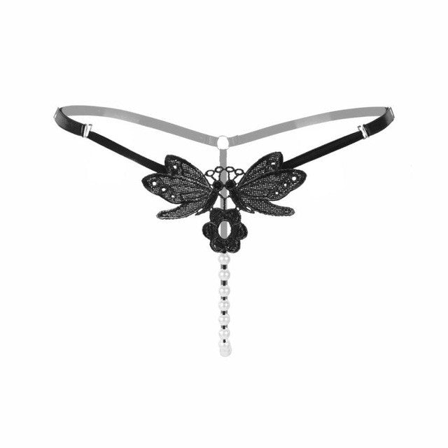 New Sexy Ladies Embroidery Butterfly Panties G-string V-string For Women Adjustable Womens Underwear lenceria sexy mujer GS