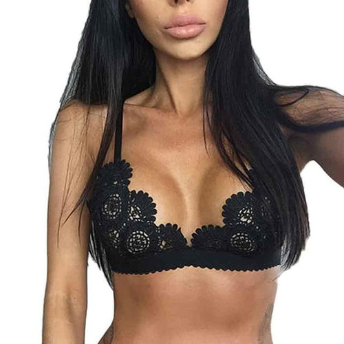 New  Black White Lace Crop Top Strap Ladies Camisole Sexy Adjustable Strap Bralette Women Crochet Top Vest 1128# GS