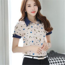 New Women Blouse Turn-down Collar Full Sleeve Tee Shirt Casual Button Blouses Fashion Floral Print Plus Size Blusas 71264 GS