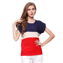 New Women Clothes Plus Szie S-3XL Chiffon  Tops Slim Striped Short Sleeve Casual Womens Blouses Ladies Blusas Mujer Y GS