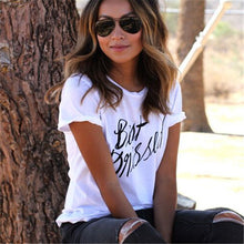 New Women T Shirts Letter Print Loose Short Sleeve T-shirt Women Plus Size tshirt Casual Tops 70996 GS