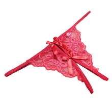 New women G String Open fork Transparency tanga bowknot Women Underwear Featured Strappy Sexy Panties GS