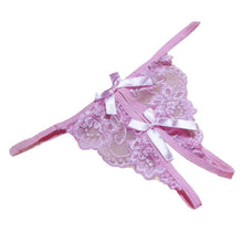 New women G String Open fork Transparency tanga bowknot Women Underwear Featured Strappy Sexy Panties GS