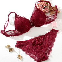 Sexy Women's Underwear Set Bra Lingerie Lace Bra Set Push Up Padded Embroidery Floral Intimates Solid Ladies Brassieres GS