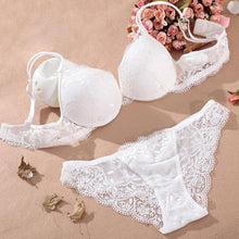 Sexy Women's Underwear Set Bra Lingerie Lace Bra Set Push Up Padded Embroidery Floral Intimates Solid Ladies Brassieres GS