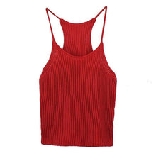Solid Tank Tops Knitted Camis Women Sleeveless Crop Top 5 Colors  Simply StyleWoman Bustier Crop Top Black GS