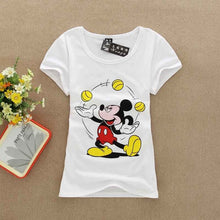 Summer Cute Letter Print T-shirt Women Short Sleeve T Shirt Animal Carton Print Number Female Tops 71452 GS