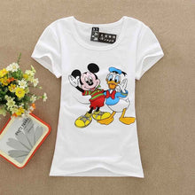 Summer Cute Letter Print T-shirt Women Short Sleeve T Shirt Animal Carton Print Number Female Tops 71452 GS